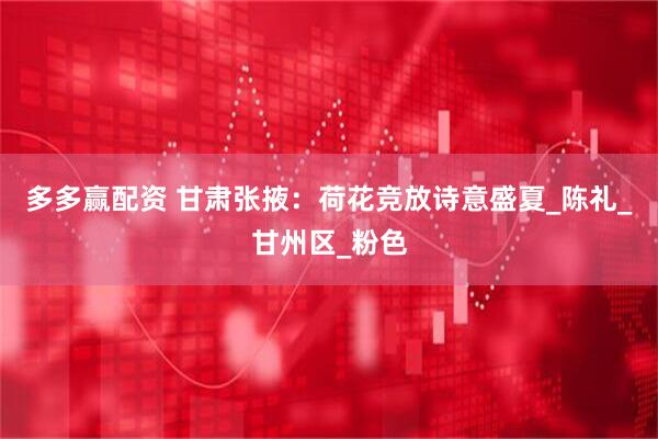 多多赢配资 甘肃张掖：荷花竞放诗意盛夏_陈礼_甘州区_粉色